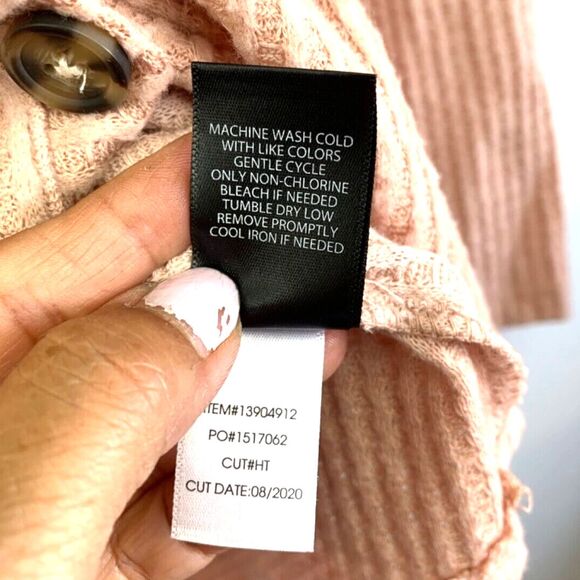 Torrid Women’s Blush Dip-Dye Brushed Waffle Knit Tunic Blouse Pullover Size 0 - Picture 7 of 10